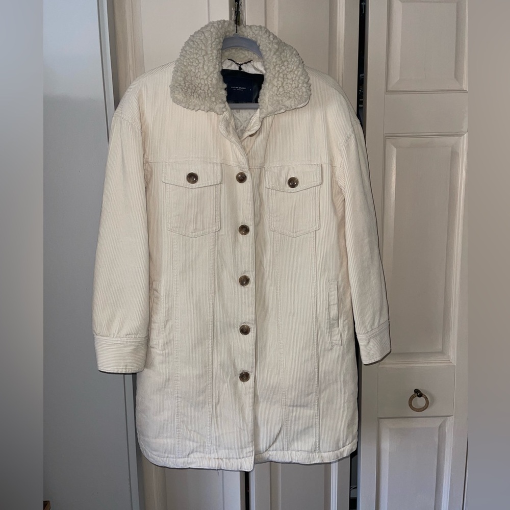 Corduroy Barn Jacket with Sherpa collar NWOT by Lucky Brand